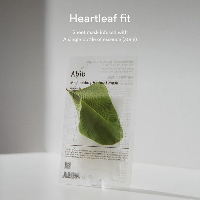 Abib Mild Acidic pH Sheet Mask Heartleaf Fit 30ml x 10pcs