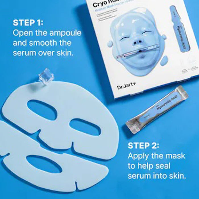 Dr.Jart+ Cryo Rubber with Moisturizing Hyaluronic Acid Facial Mask (Blue)