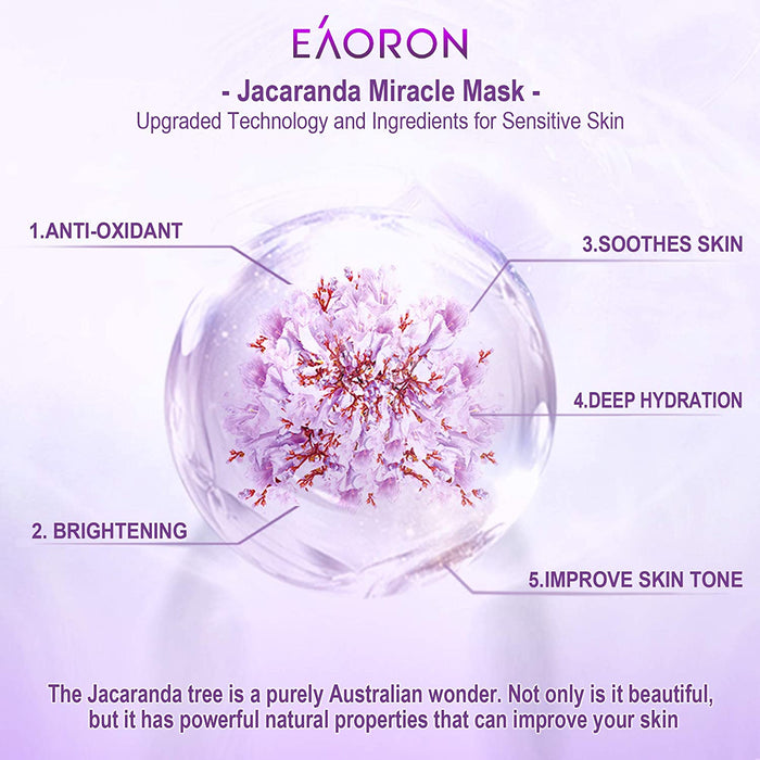 Eaoron Jacaranda Miracle Soothing Mask 5pcs - Purple