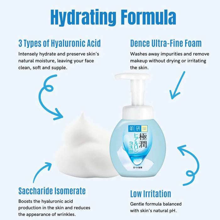Rohto Hada Labo Gokujyun Hyaluronic Acid Face Foam 160ml