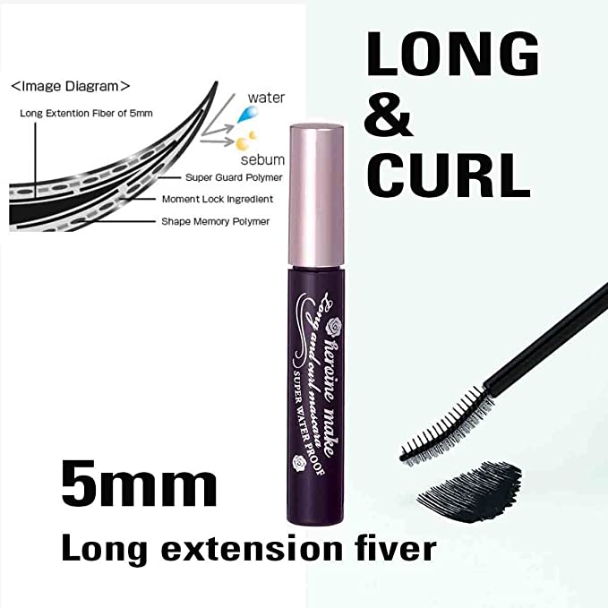 Kiss Me Heroine Make Mascara Long & Curl Super Waterproof 01Jet Black (TW)