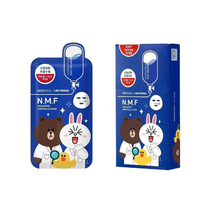 Mediheal N.M.F Aquaring Ampoule Mask x LINE FRIENDS (BLUE) 10pcs