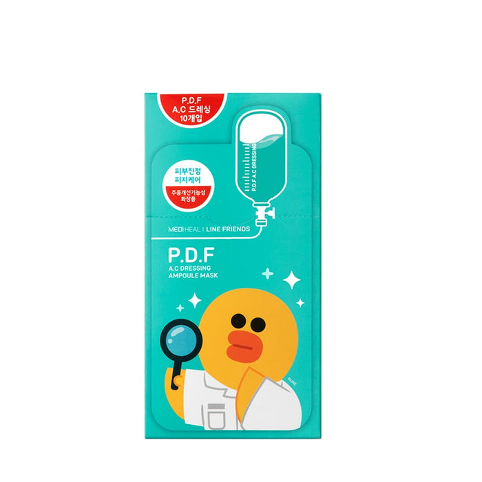 Mediheal P.D.F AC Dressing Ampoule Mask x LINE FRIENDS (GREEN) 10pcs