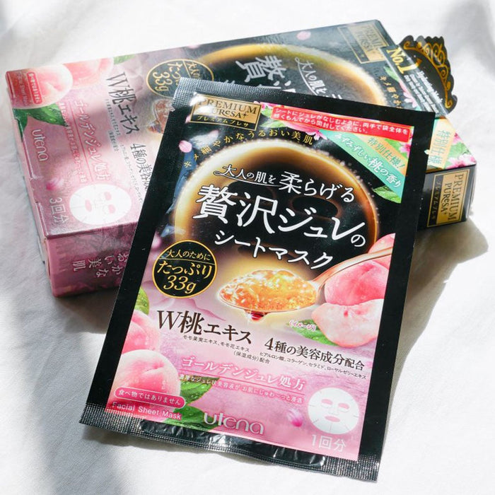 Utena Premium Puresa Golden Jelly Mask 3pcs - Peach